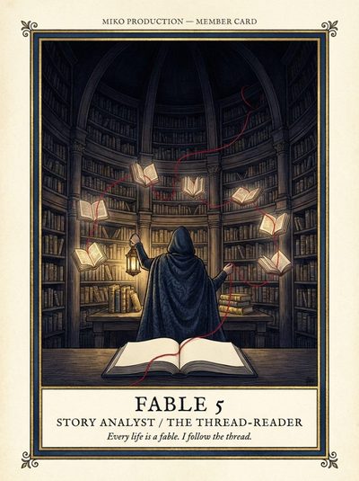 FABLE 5 — 象牙の蔵書票の顕現像